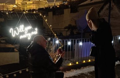 Budapesti_Rooftop_Lánykérés Gyertyafénnyel és Csillagfényben a Városi Égbolt Alatt